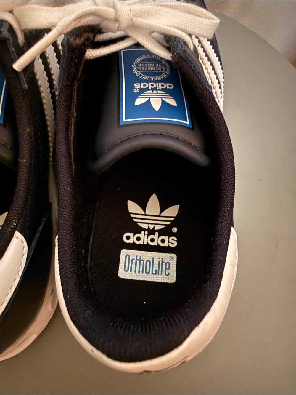Adidas L.A. Trainer OG Navy Leather Women’s 7.5 / Men’s 6 NEW 2013 Reissue Rare - Picture 4 of 7